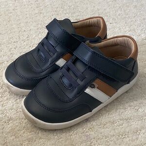 Old Soles Navy and Tan Kids Sneakers